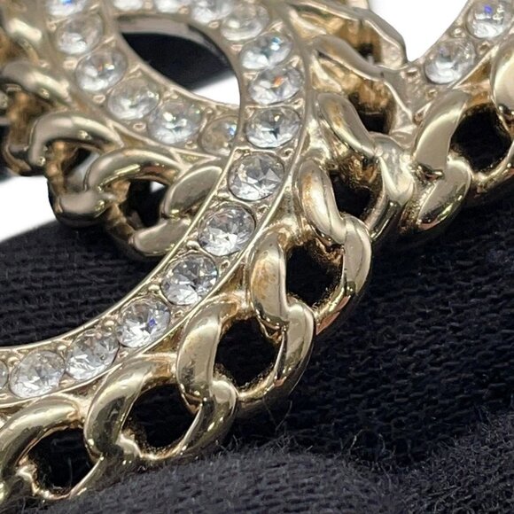 CHANEL CC Logo Rhinestone Brooch Metal/Rhinestone AB5612 - Picture 5 of 11
